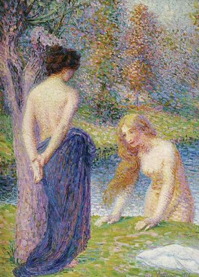 Hippolyte Petitjean Femmes au bain oil painting picture